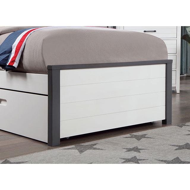 Furniture of America Priam Full Panel Bed with Storage CM7467WH-F-BED IMAGE 3