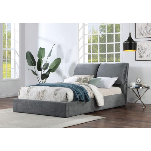 Furniture of America Pillsbury California King Upholstered Platform Bed CM7474GY-CK-BED IMAGE 2