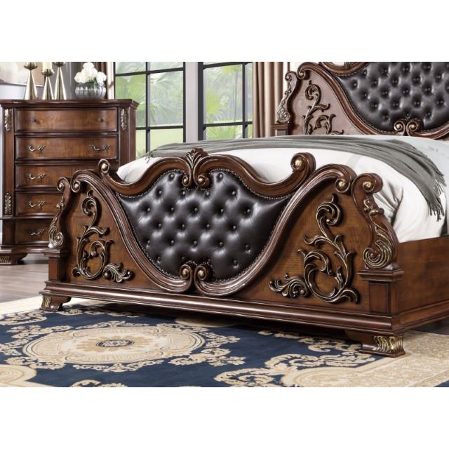 Furniture of America Esparanza King Upholstered Panel Bed CM7478CH-EK-BED IMAGE 4