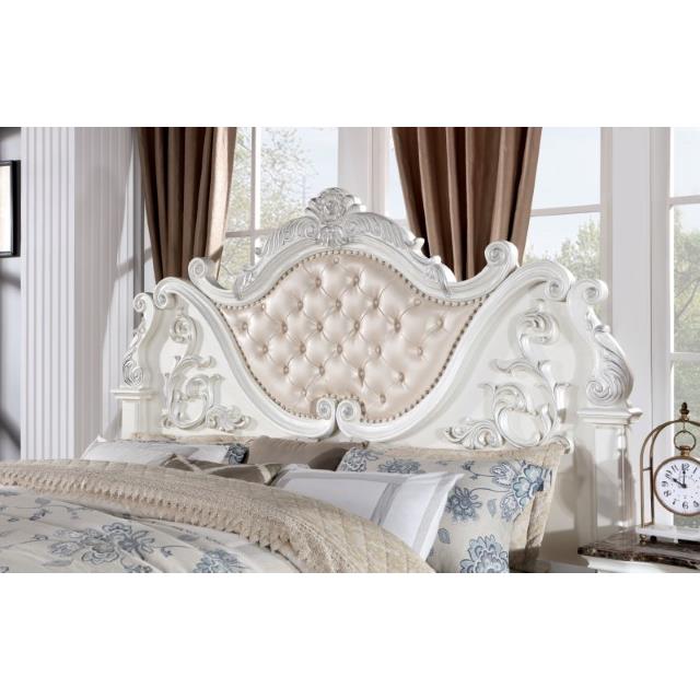 Furniture of America Esparanza King Upholstered Panel Bed CM7478WH-EK-BED IMAGE 3