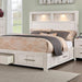 Furniture of America Karla King Bookcase Bed with Storage CM7500WH-EK-BED IMAGE 1