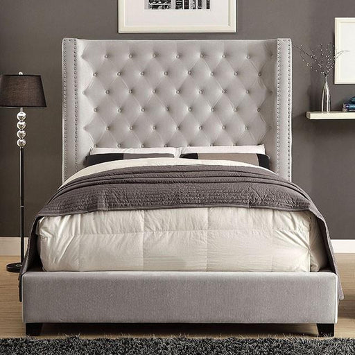 Furniture of America Mirabelle Queen Upholstered Platform Bed CM7679IV-Q-VN IMAGE 1