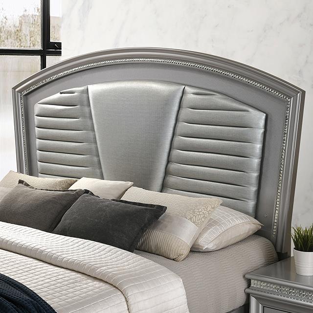 Furniture of America Maddie California King Upholstered Panel Bed with Storage CM7899SV-CK-BED IMAGE 5