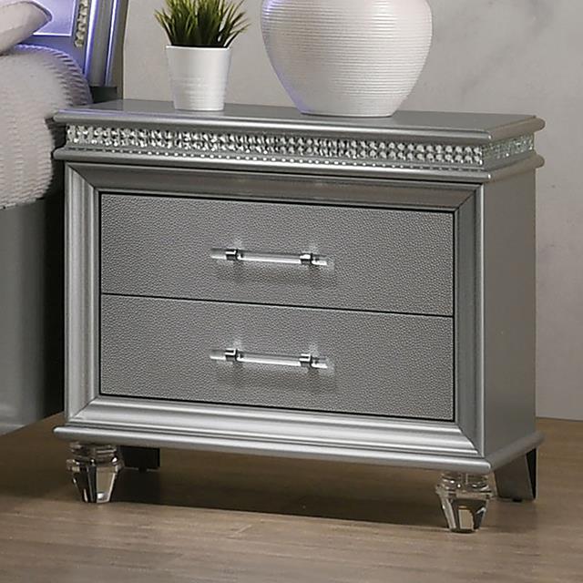 Furniture of America Maddie 2-Drawer Nightstand CM7899SV-N IMAGE 1