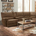 Furniture of America Cerelia Power Reclining Fabric Sectional CM9909BR-SECT-PM IMAGE 1