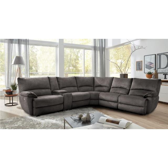 Furniture of America Cerelia Power Reclining Fabric Sectional CM9909GY-SECT-PM IMAGE 2