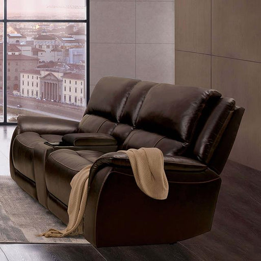 Furniture of America Gorgius Power Reclining Loveseat with Console CM9910ES-LV-PM-PK IMAGE 1