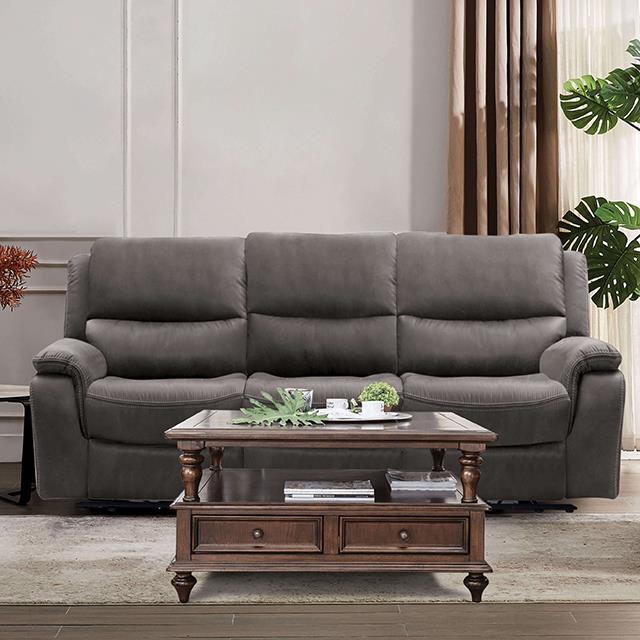 Furniture of America Henricus Reclining Fabric Sofa CM9911DG-SF IMAGE 1