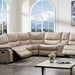 Furniture of America Jerominus Reclining Fabric Sectional CM9912BG-SECT IMAGE 1