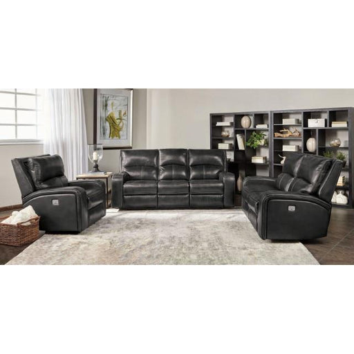 Furniture of America Soterios Power Leather Match Recliner CM9924DG-CH-PM IMAGE 2