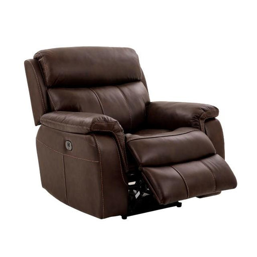 Furniture of America Antenor Power Leather Match Recliner CM9926MB-CH-PM IMAGE 2