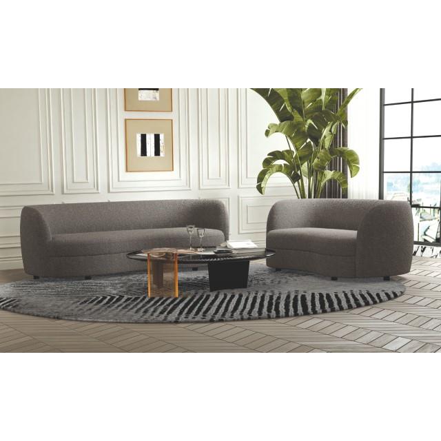 Furniture of America Versoix Stationary Loveseat FM61003GY-LV IMAGE 2