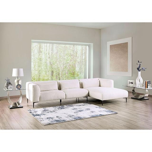 Furniture of America Paderborn Fabric Sectional FM63002WH-SECT-R IMAGE 2