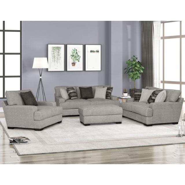 Furniture of America Ardenfold Stationary Fabric Loveseat FM64201GY-LV IMAGE 2