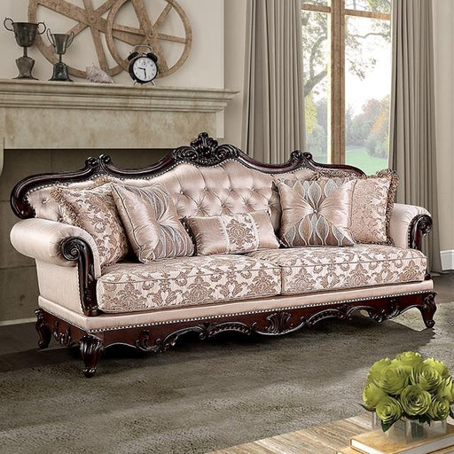 Furniture of America Veracruz Stationary Fabric Sofa FM65002BR-SF IMAGE 1