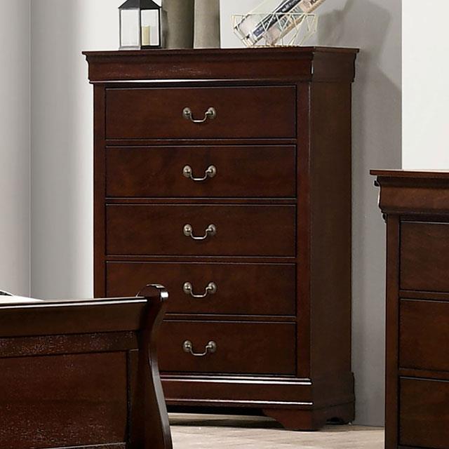 Furniture of America Louis Philippe 5-Drawer Chest FM7866CH-C IMAGE 1