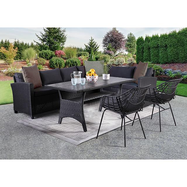 Furniture of America Shonda FM80001BB-SET+2CH 5 pc Patio Dining Set IMAGE 2