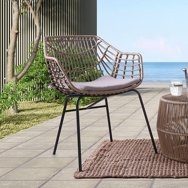 Furniture of America Livana FM80002NT-CH-2PK Outdoor Chair IMAGE 1