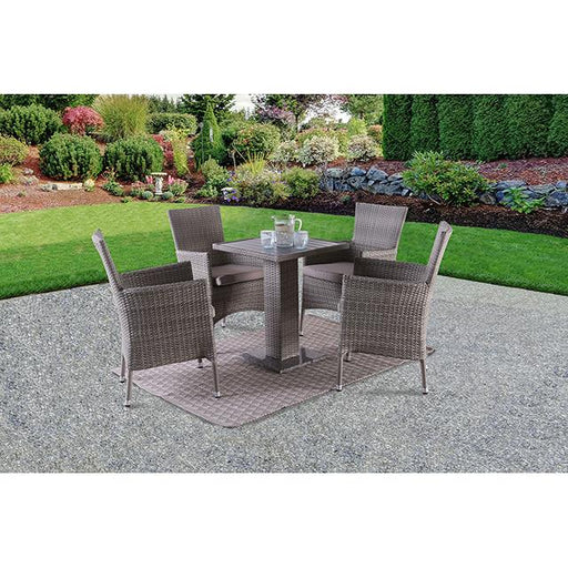 Furniture of America Aminta FM80004GY-5PC-06GY Patio Bistro Set IMAGE 2