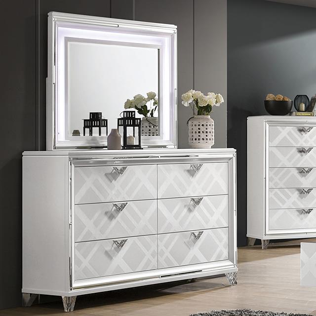 Furniture of America Emmeline 6-Drawer Dresser FOA7147WH-D IMAGE 1