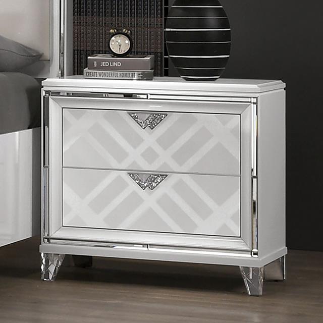 Furniture of America Emmeline 2-Drawer Nightstand FOA7147WH-N IMAGE 1