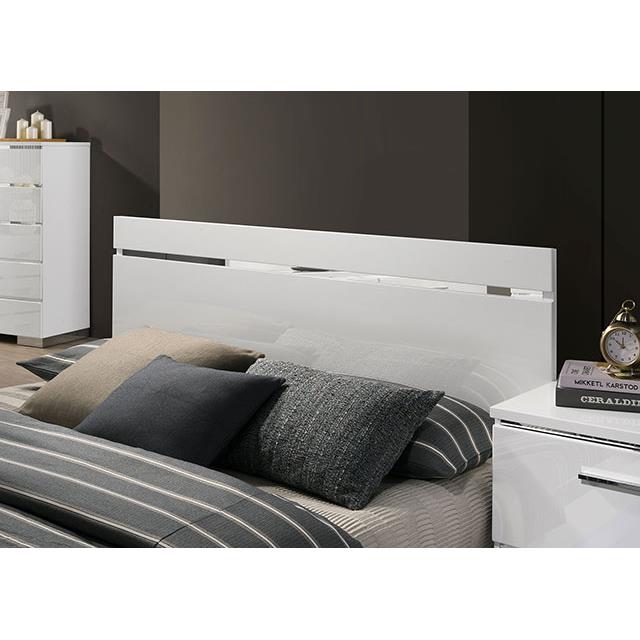 Furniture of America Erlach King Panel Bed FOA7189WH-EK-BED IMAGE 3