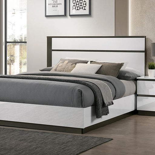 Furniture of America Birsfelden King Panel Bed FOA7225WH-EK-BED IMAGE 1