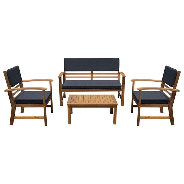 Furniture of America Hana GM-1020BL-4PK 4 pc Patio Set IMAGE 1