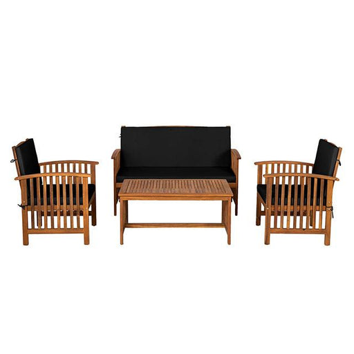 Furniture of America Kyushu GM-1022BK-4PC 4 pc Patio Set IMAGE 1