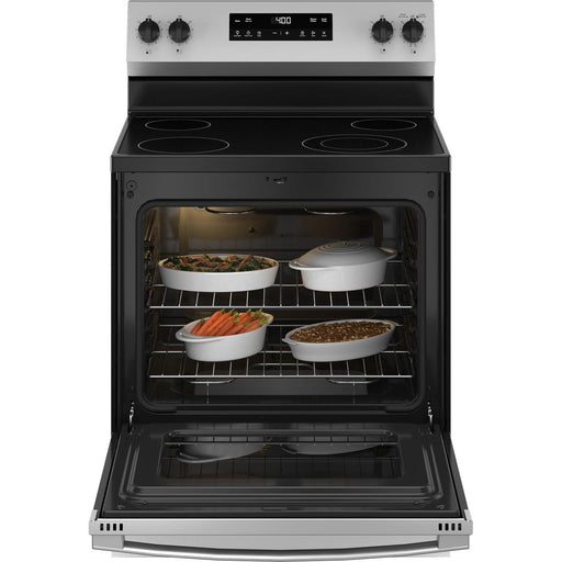 GE 30-inch Freestanding Electric Range with Steam Clean GRF400SVSS IMAGE 2