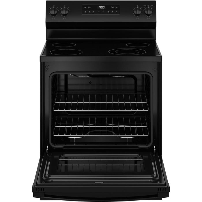 GE 30-inch Freestanding Electric Range with Steam Clean GRF400SVBB IMAGE 3