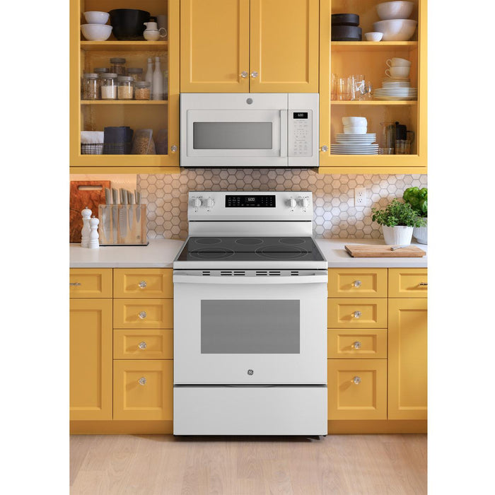 GE 30-inch Freestanding Electric Range with Convection Technology GRF600AVWW IMAGE 10