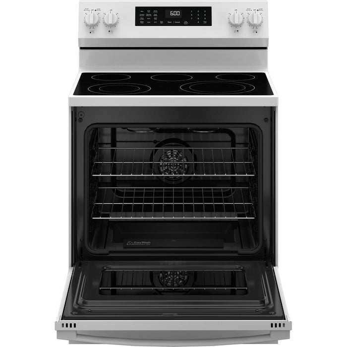 GE 30-inch Freestanding Electric Range with Convection Technology GRF600AVWW IMAGE 3