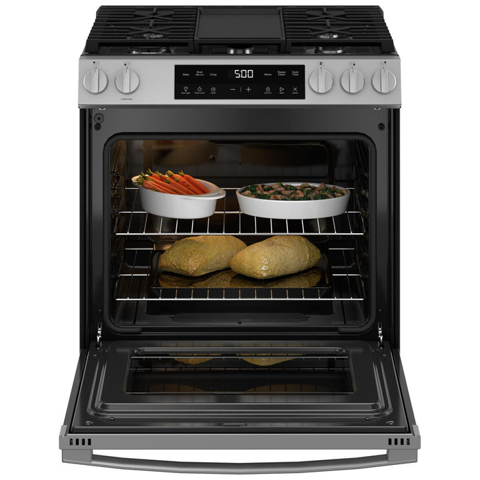 GE 30-inch Slide-in Gas Range with Griddle GGS500SVSS IMAGE 2