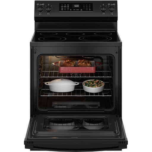 GE 30-inch Freestanding Electric Range with Convection Technology GRF600AVBB IMAGE 2