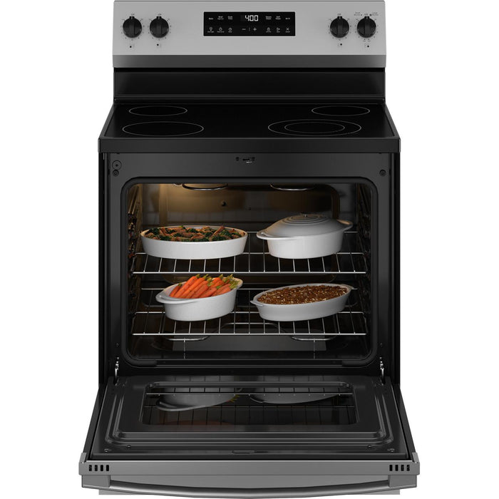 GE 30-inch Freestanding Electric Range with SmartHQ™ GRF400PVSS IMAGE 2