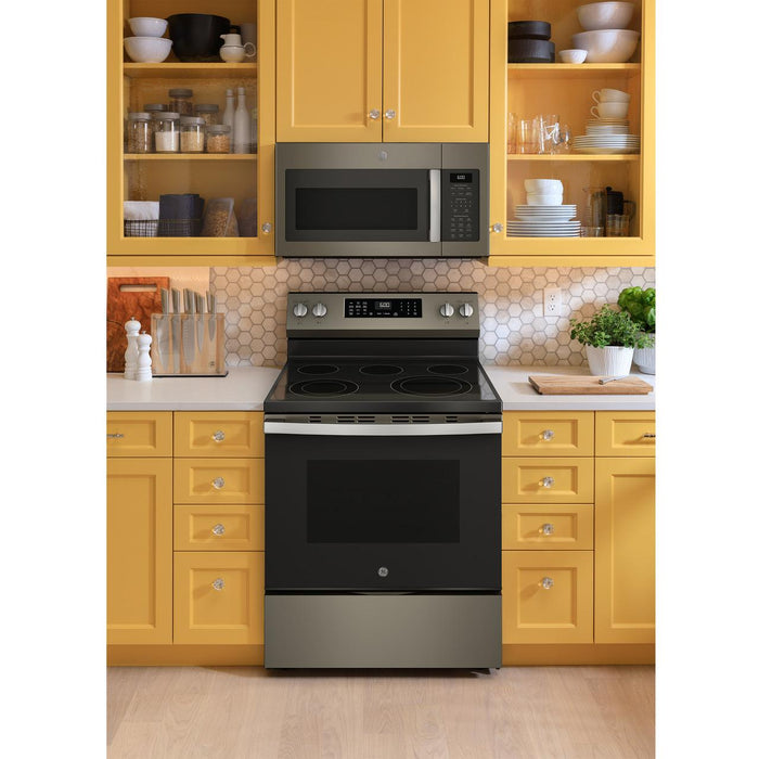 GE 30-inch Freestanding Electric Range with Convection Technology GRF600AVES IMAGE 10