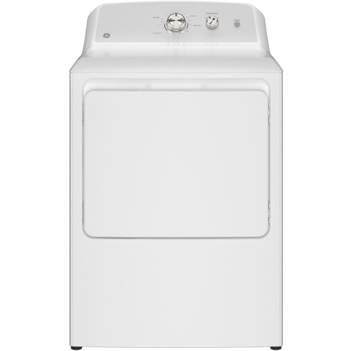 GE 6.2 cu. ft. Electric Dryer with Reversible Door GTX38EASWWS IMAGE 1