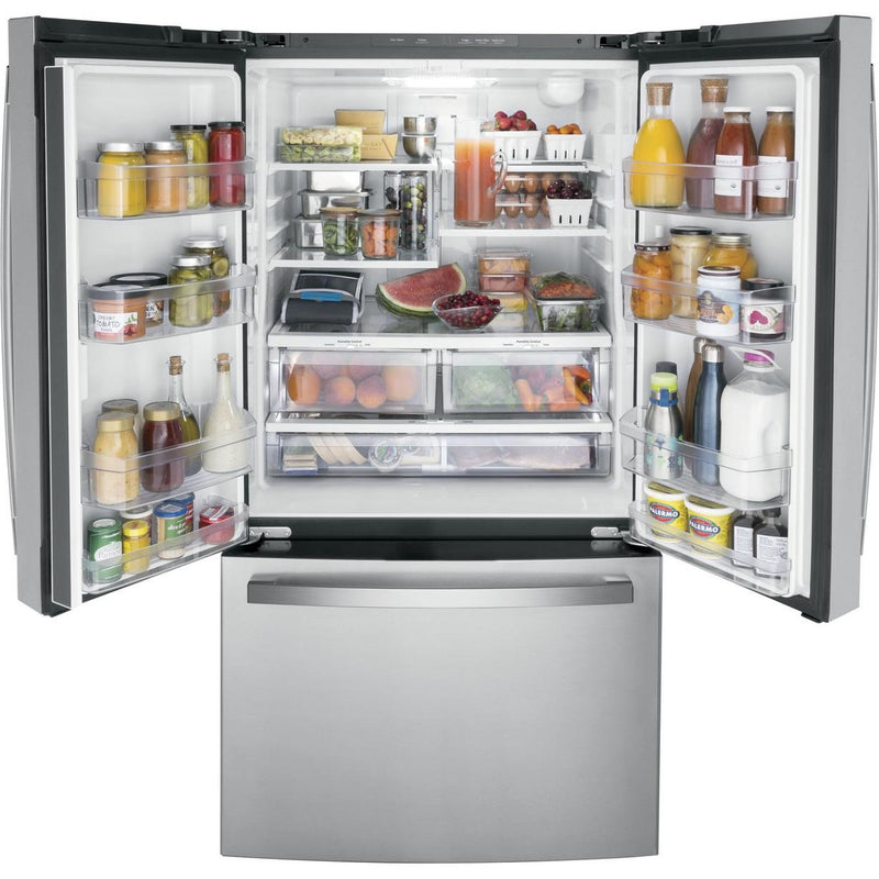 GE 36-inch, 21.9 cu.ft. Counter-Depth French 3-Door Refrigerator with Interior Ice Maker GWE22JYMFS IMAGE 3
