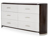 AICO Paris Chic 6 Drawer Dresser in Espresso image