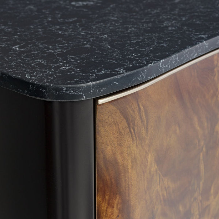 AICO Malibu Crest Sideboard in Crotch Mahogany