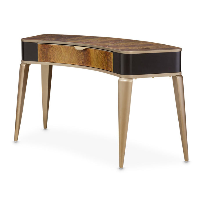 AICO Malibu Crest Vanity Desk in Crotch Mahogany image