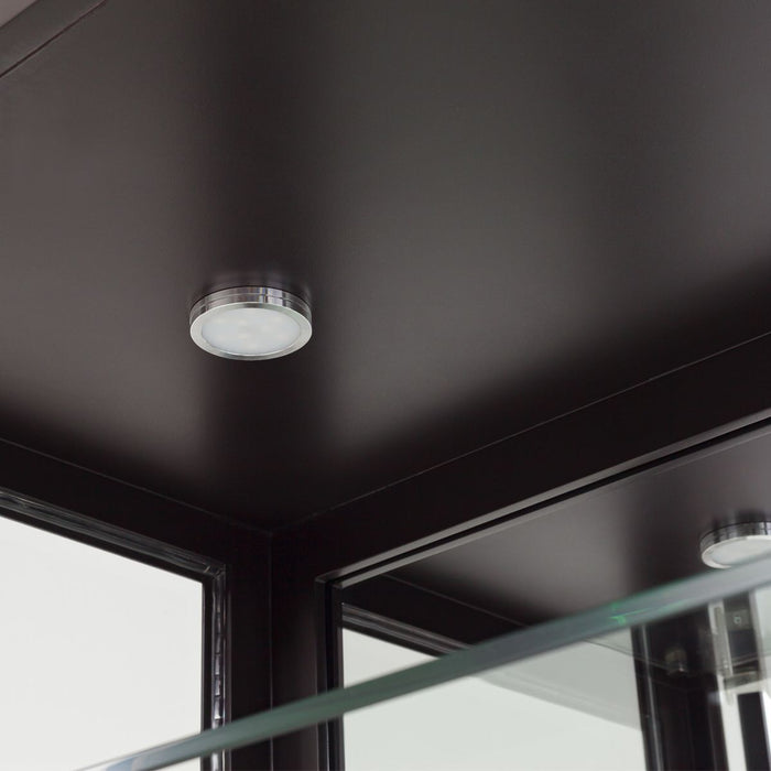 AICO Malibu Crest Display Cabinet in Crotch Mahogany