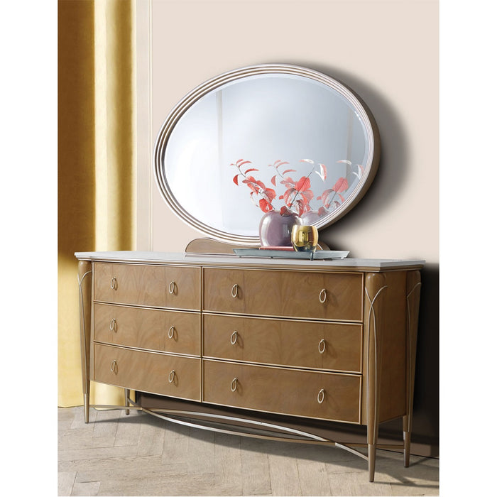 AICO Villa Cherie Mirror in Caramel