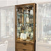 AICO Furniture Portrait Display Cabinet in Sienna Brown image