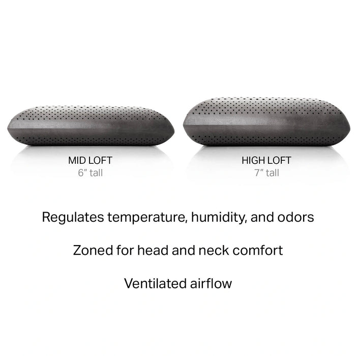Zoned Dough + Bamboo Charcoal Mid Loft Pillow