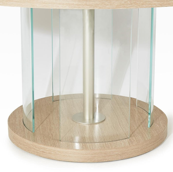 AICO Laguna Ridge Round Dining Table in Washed Oak