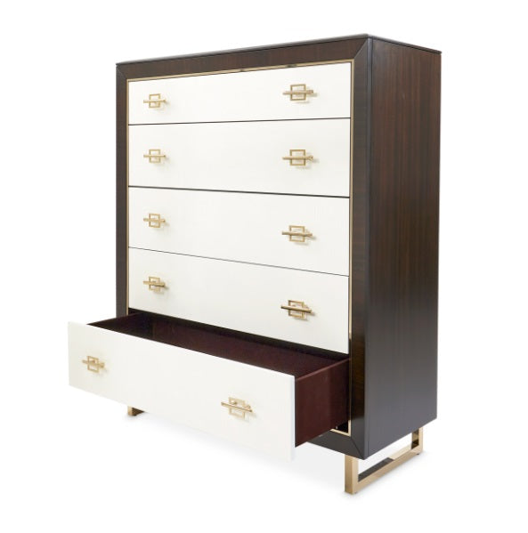 AICO Furniture Penthouse 5 Drawer Chest in Espresso