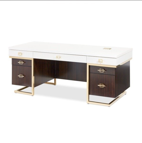 AICO Belmont Place Desk in Espresso
