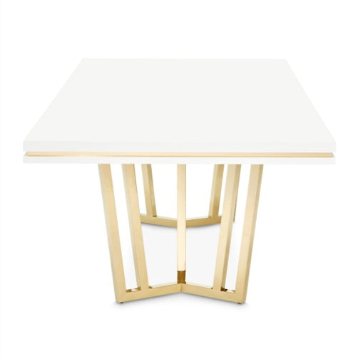 AICO Furniture Palm Gate Rectangular Dining Table in Cloud White
